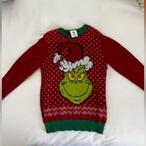 Kids Red Grinch Christmas Sweater